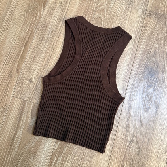 H&M Brown Ribbed Tank Top - Picture 2 of 3